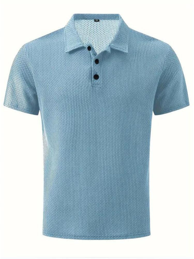 Everyday Polo in light blue, front view