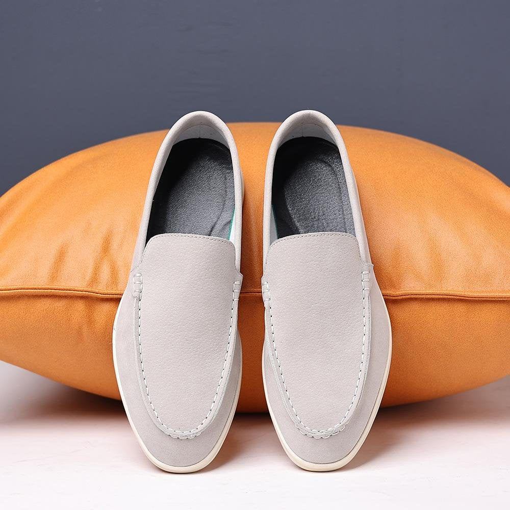 Suede-look loafer in grey
